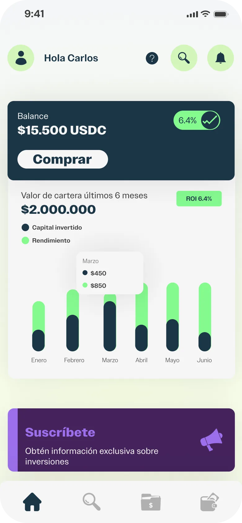 Brickle — Home con proyección