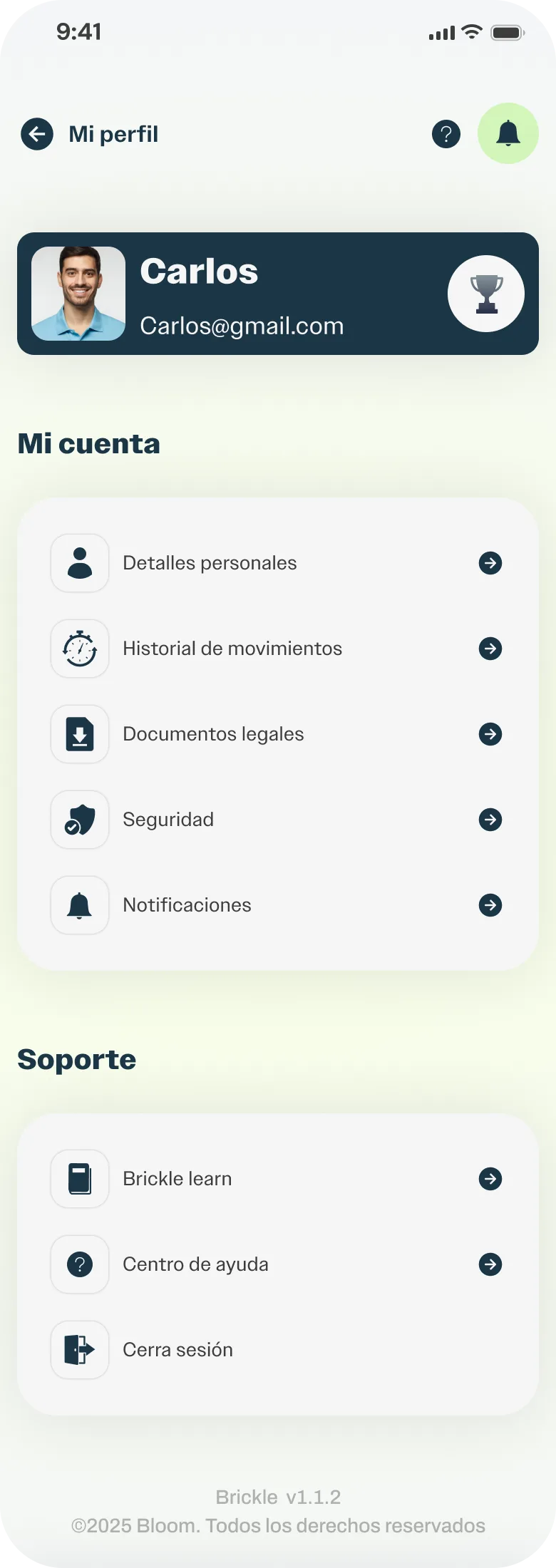 Brickle — Mi perfil