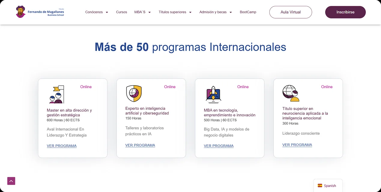 Fernando de Magallanes Business School — captura 4