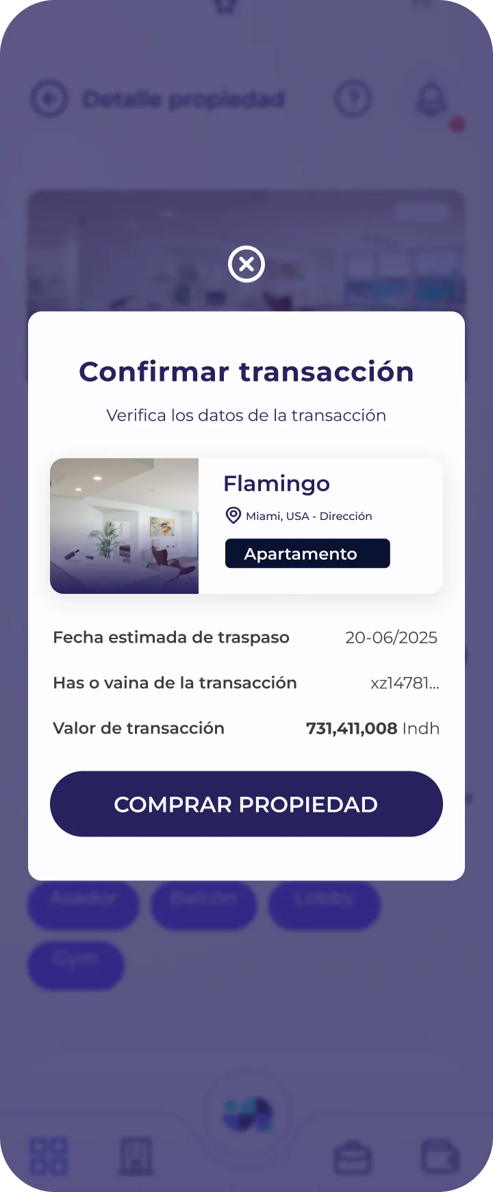 Indahouse Plataforma — Confirmar compra