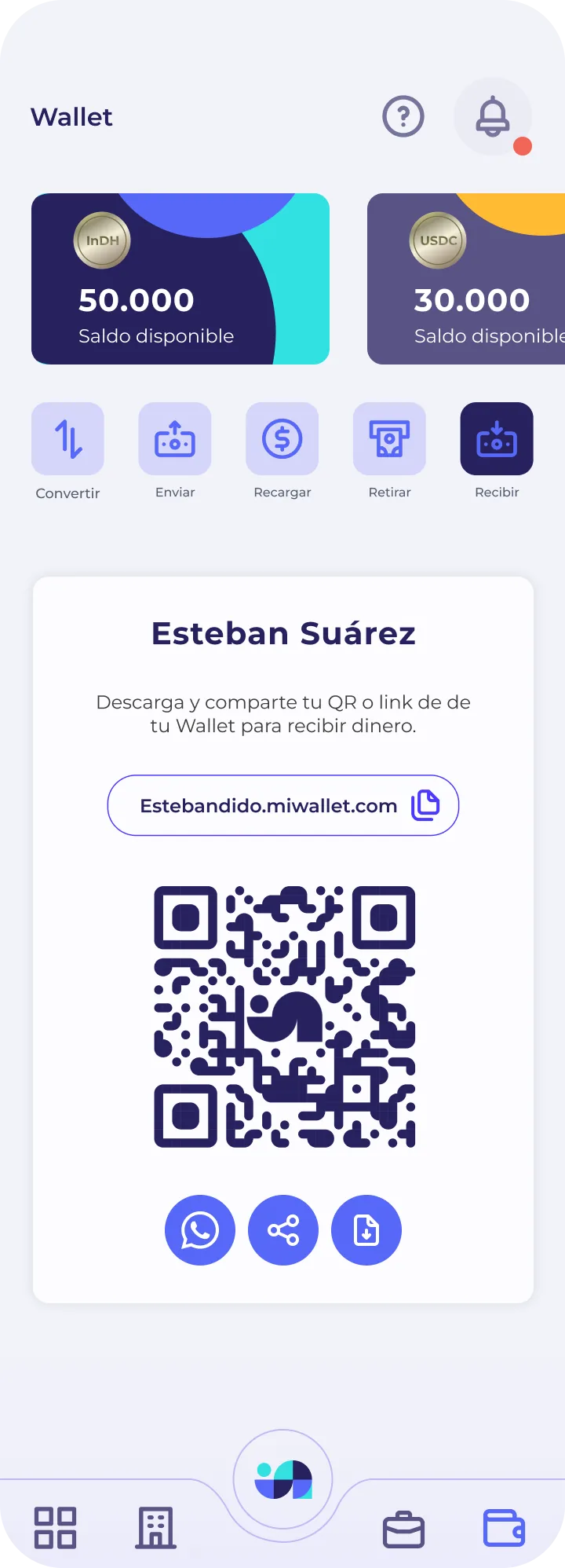 Indahouse Plataforma — Recibir